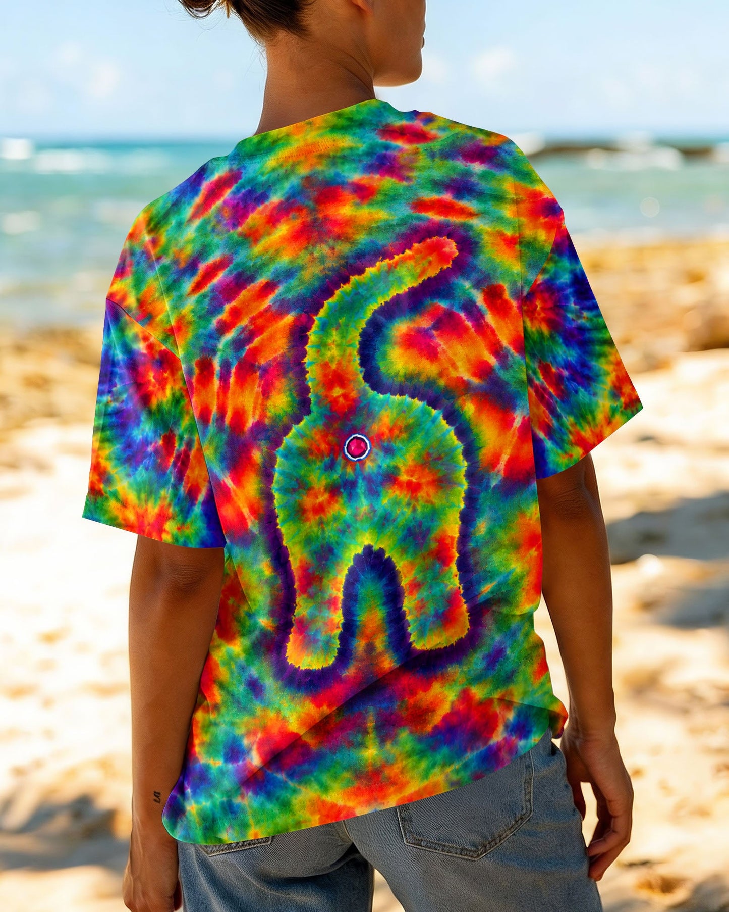FUNNY CAT COLORFUL NEON BURST PATTERN ALL OVER PRINT  - TLHN1505261