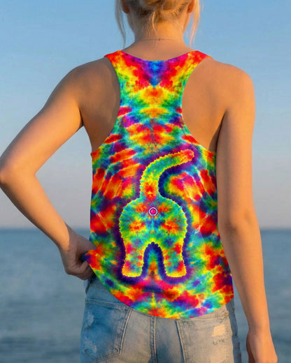 FUNNY CAT COLORFUL NEON BURST PATTERN ALL OVER PRINT  - TLHN1505261