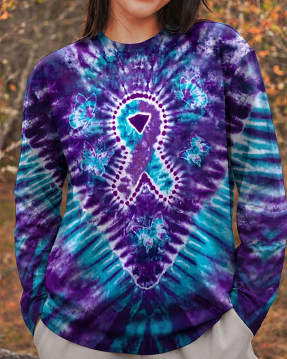 RIBBON BUTTERFLY SUICIDE PREVENTION AWARENESS ALL OVER PRINT - TLHN1704261