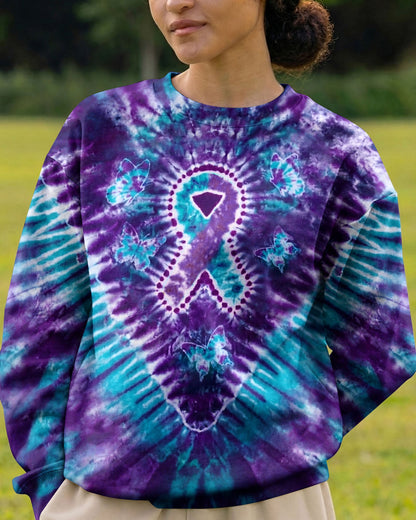 RIBBON BUTTERFLY SUICIDE PREVENTION AWARENESS ALL OVER PRINT - TLHN1704261