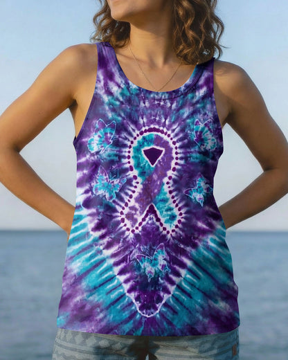 RIBBON BUTTERFLY SUICIDE PREVENTION AWARENESS ALL OVER PRINT - TLHN1704261