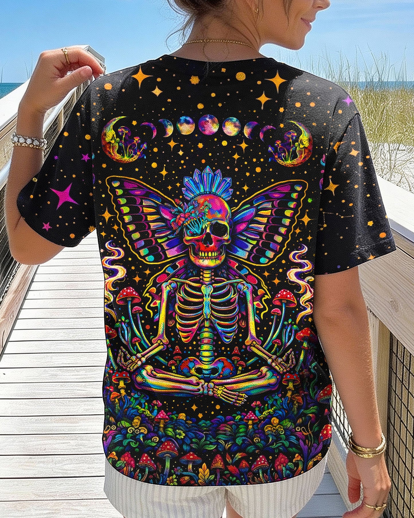 COSMIC SKULL HIPPIE BUTTERFLY ALL OVER PRINT - TLHN2104263