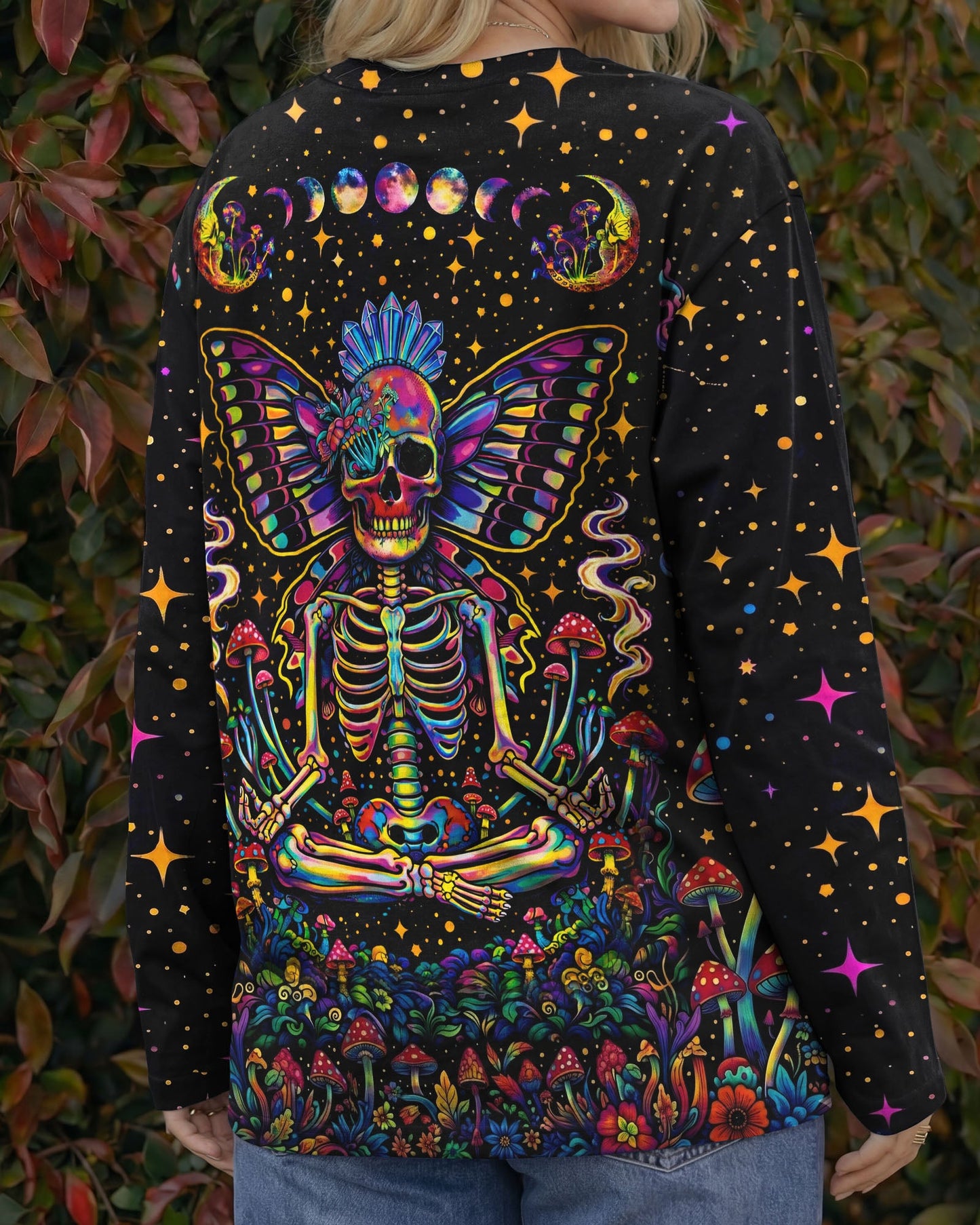 COSMIC SKULL HIPPIE BUTTERFLY ALL OVER PRINT - TLHN2104263
