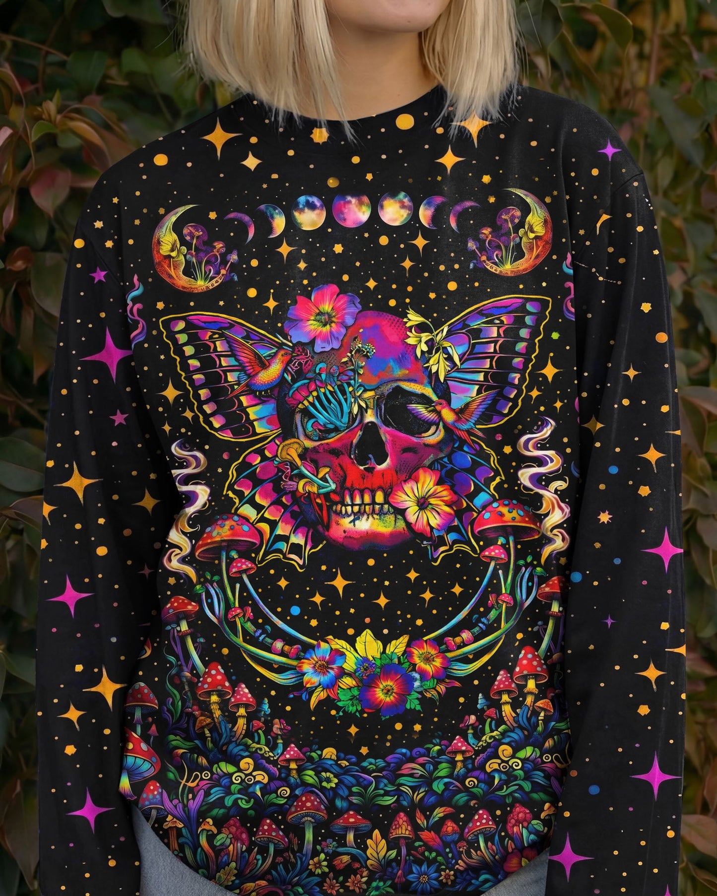COSMIC SKULL HIPPIE BUTTERFLY ALL OVER PRINT - TLHN2104263