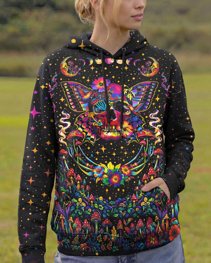 COSMIC SKULL HIPPIE BUTTERFLY ALL OVER PRINT - TLHN2104263