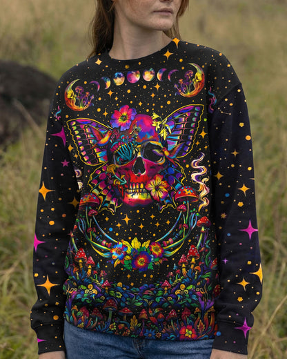 COSMIC SKULL HIPPIE BUTTERFLY ALL OVER PRINT - TLHN2104263