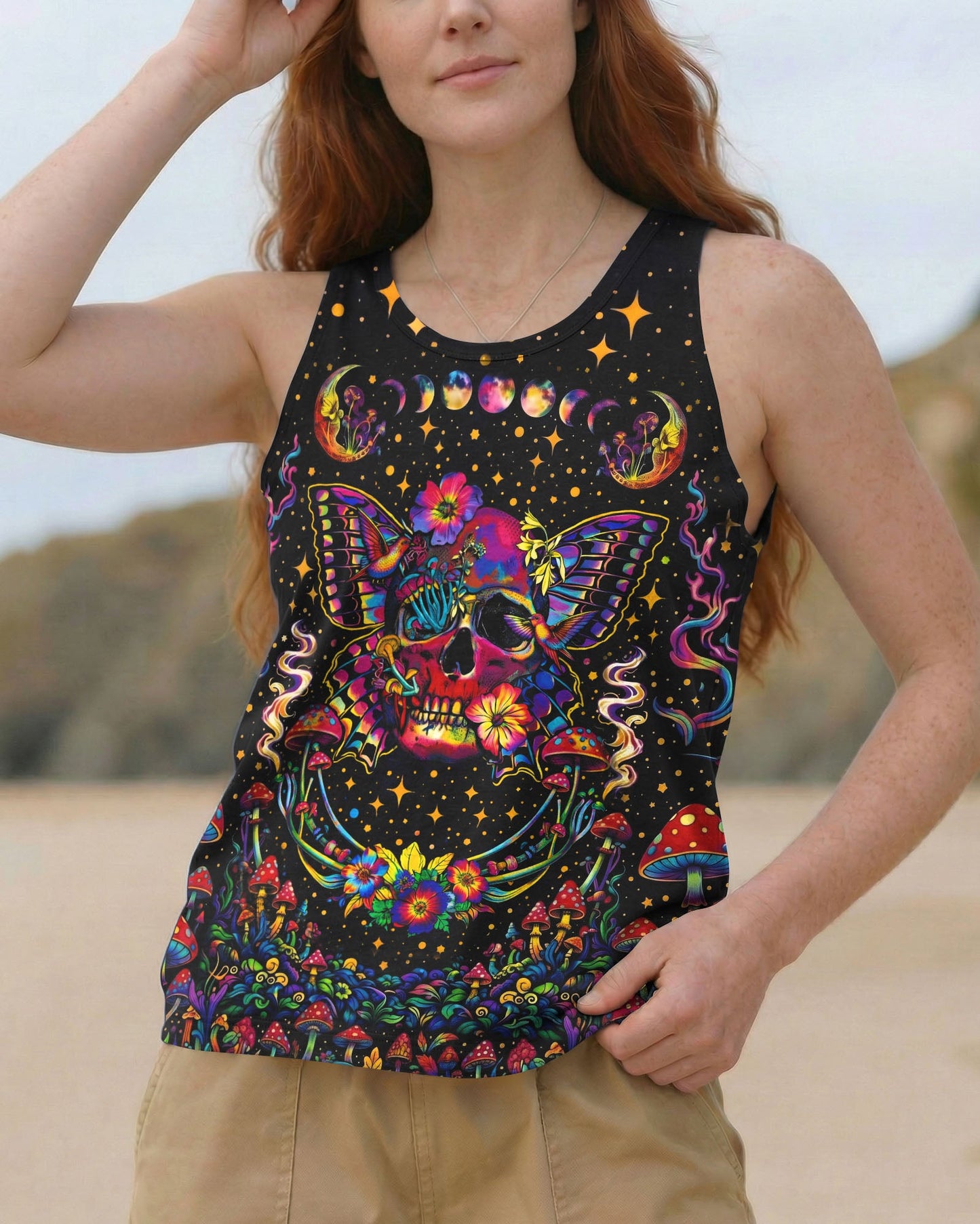 COSMIC SKULL HIPPIE BUTTERFLY ALL OVER PRINT - TLHN2104263