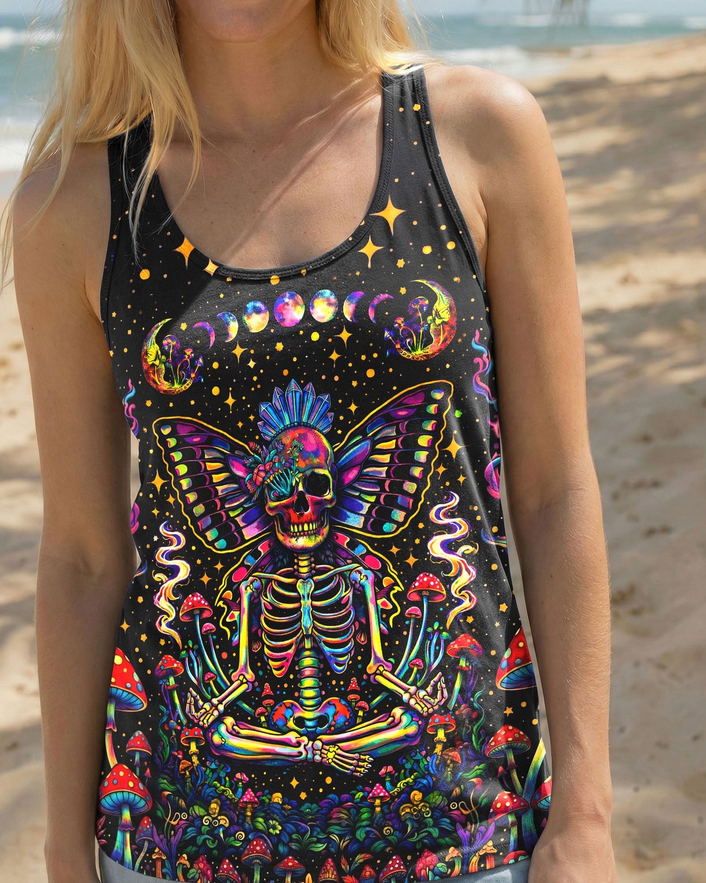 COSMIC SKULL HIPPIE BUTTERFLY ALL OVER PRINT - TLHN2104263