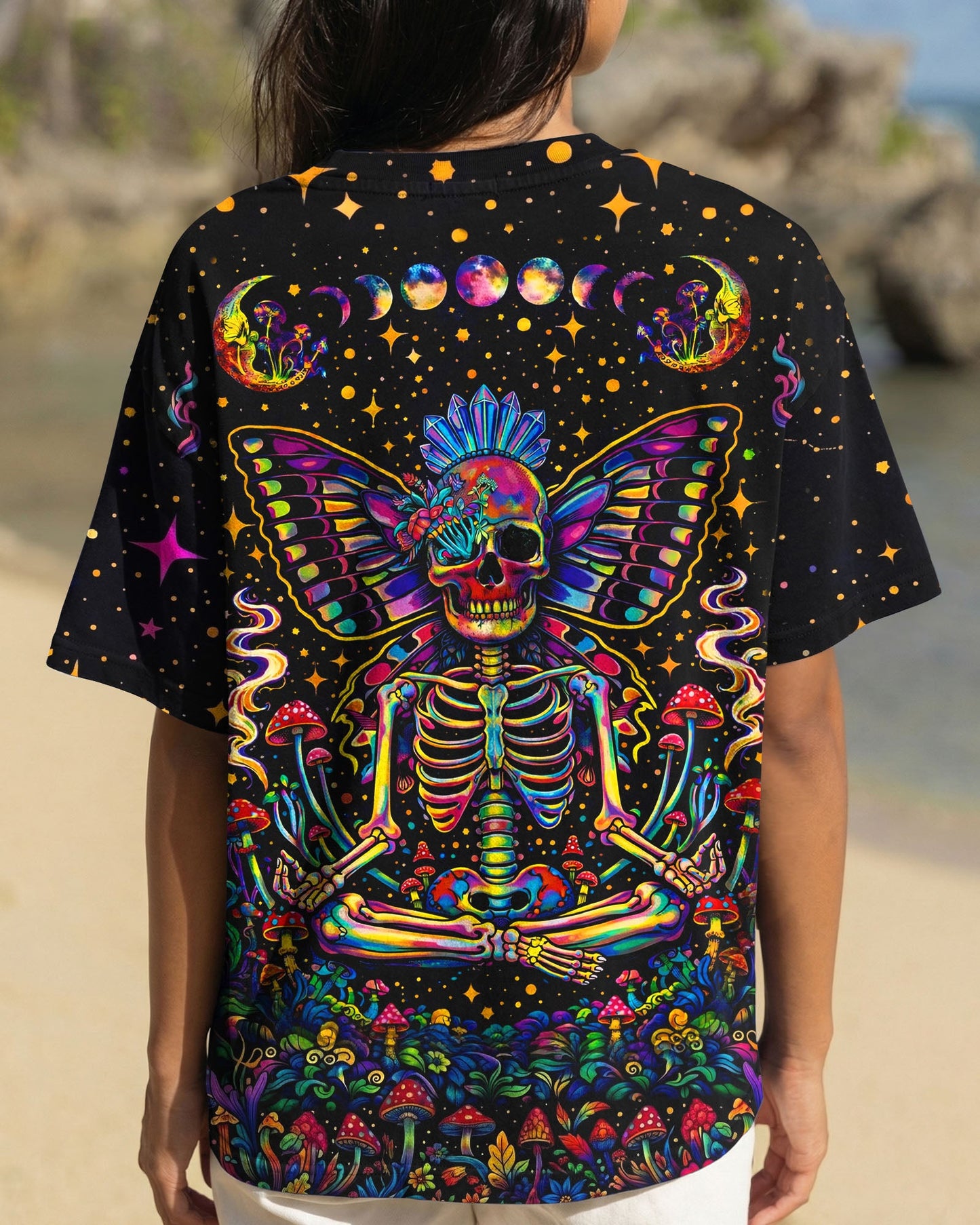 COSMIC SKULL HIPPIE BUTTERFLY ALL OVER PRINT - TLHN2104263