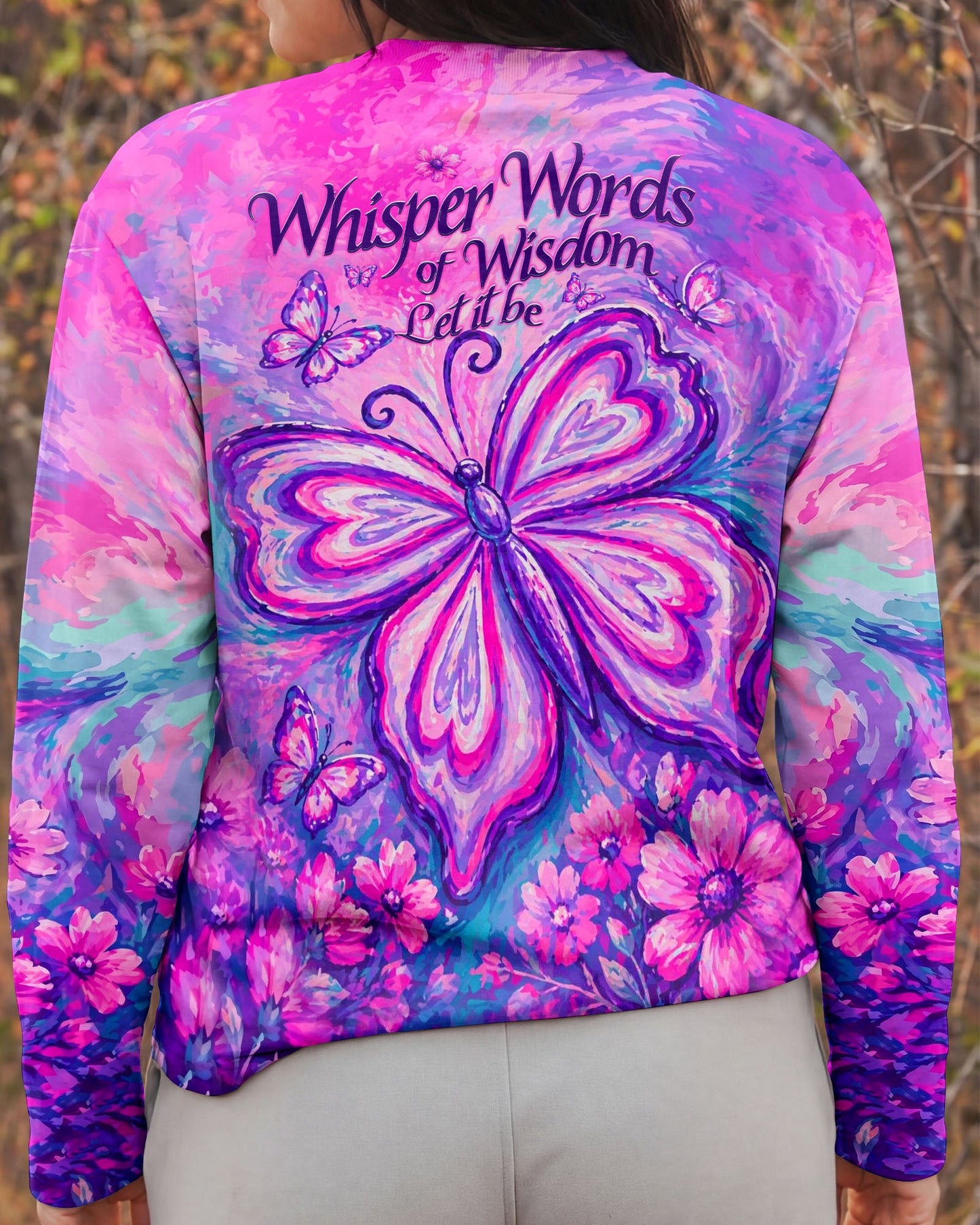 WHISPER WORDS OF WISDOM LET IT BE BUTTERFLY ALL OVER PRINT - TLHN2304261