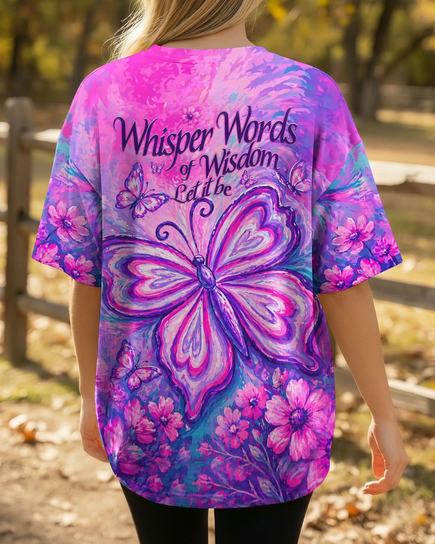WHISPER WORDS OF WISDOM LET IT BE BUTTERFLY ALL OVER PRINT - TLHN2304261