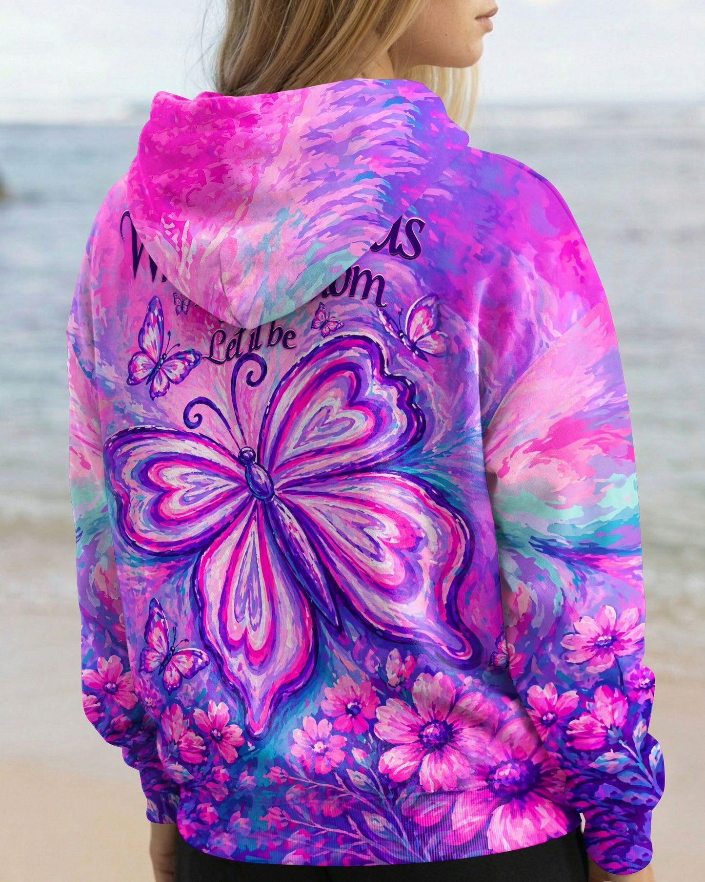 WHISPER WORDS OF WISDOM LET IT BE BUTTERFLY ALL OVER PRINT - TLHN2304261