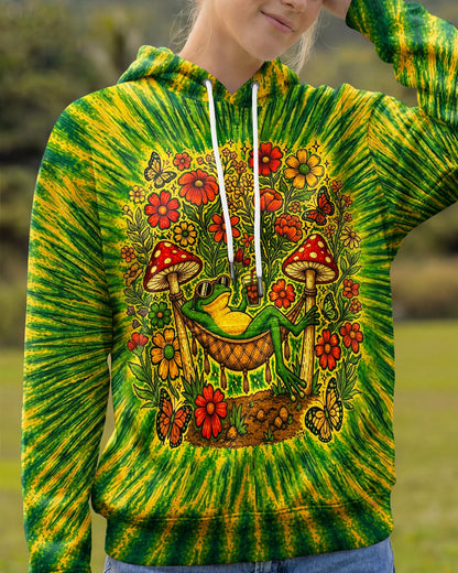 I WAS SIMPLY BORN TO DILLY DALLY FROG ALL OVER PRINT  - TLHN2404263