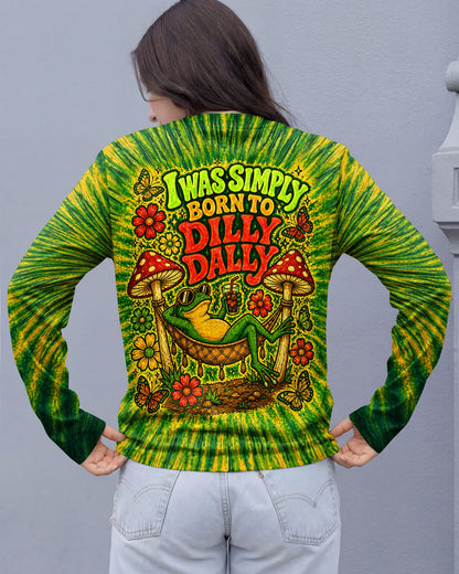I WAS SIMPLY BORN TO DILLY DALLY FROG ALL OVER PRINT  - TLHN2404263