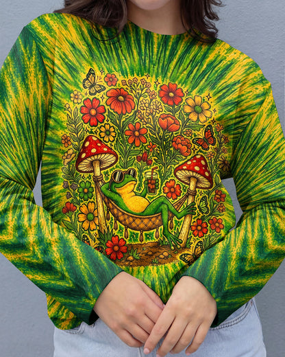I WAS SIMPLY BORN TO DILLY DALLY FROG ALL OVER PRINT  - TLHN2404263