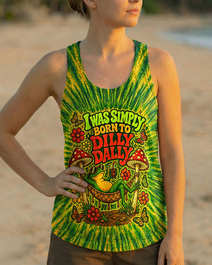 I WAS SIMPLY BORN TO DILLY DALLY FROG ALL OVER PRINT  - TLHN2404263