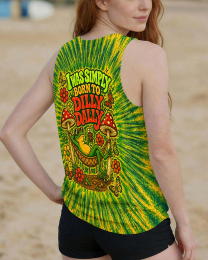 I WAS SIMPLY BORN TO DILLY DALLY FROG ALL OVER PRINT  - TLHN2404263