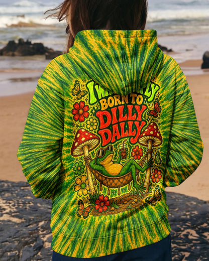 I WAS SIMPLY BORN TO DILLY DALLY FROG ALL OVER PRINT  - TLHN2404263