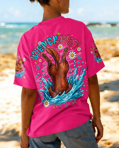 SKINNY DIP WIENER FLIP DACHSHUND DOG  ALL OVER PRINT - TLNO0306262