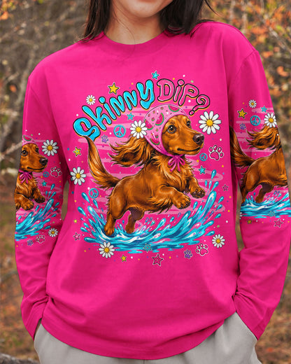 SKINNY DIP WIENER FLIP DACHSHUND DOG  ALL OVER PRINT - TLNO0306262