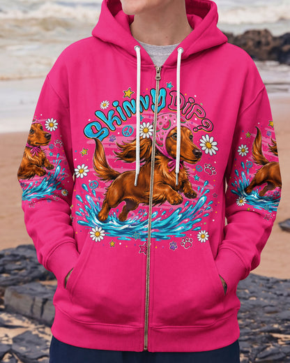 SKINNY DIP WIENER FLIP DACHSHUND DOG  ALL OVER PRINT - TLNO0306262