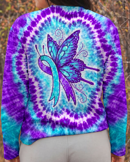 RIBBON SUICIDE PREVENTION AWARENESS BUTTERFLY SWIRL ALL OVER PRINT - TLNO0505261