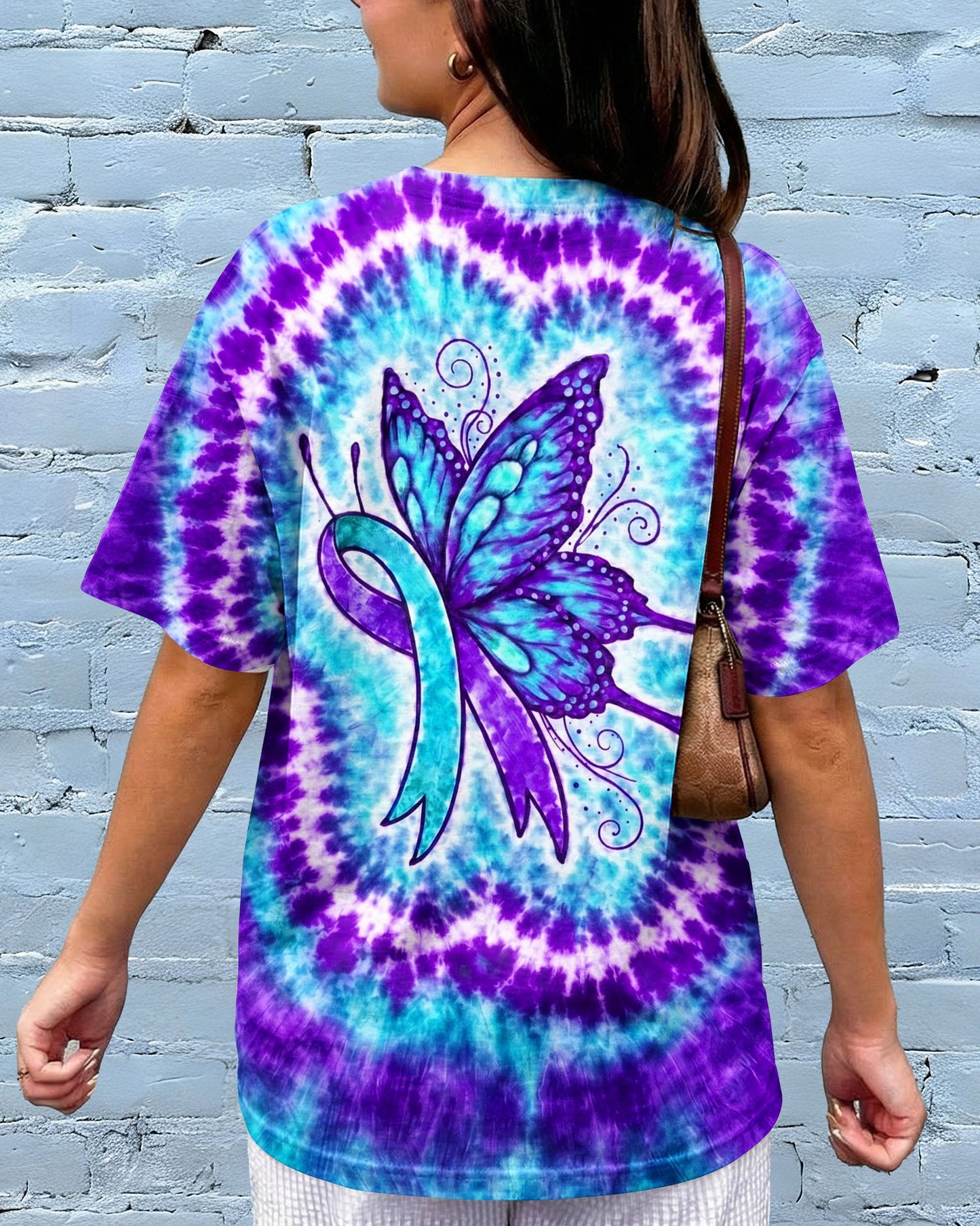 RIBBON SUICIDE PREVENTION AWARENESS BUTTERFLY SWIRL ALL OVER PRINT - TLNO0505261