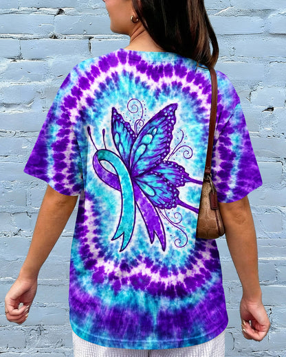 RIBBON SUICIDE PREVENTION AWARENESS BUTTERFLY SWIRL ALL OVER PRINT - TLNO0505261
