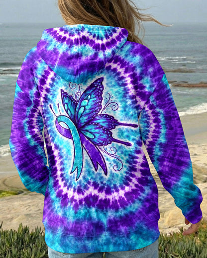RIBBON SUICIDE PREVENTION AWARENESS BUTTERFLY SWIRL ALL OVER PRINT - TLNO0505261