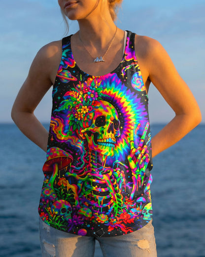 HIPPIE SKULL PSYCHEDELIC  ALL OVER PRINT  - TLNO0604261