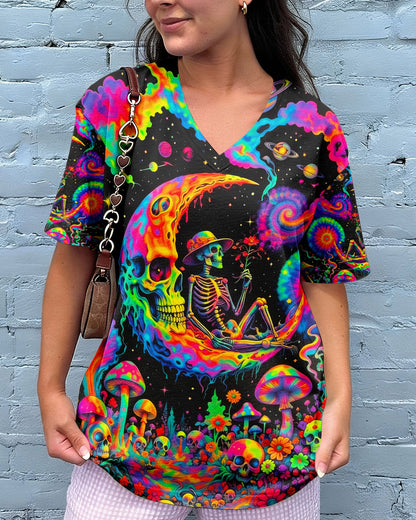 HIPPIE SKULL PSYCHEDELIC  ALL OVER PRINT  - TLNO0604261