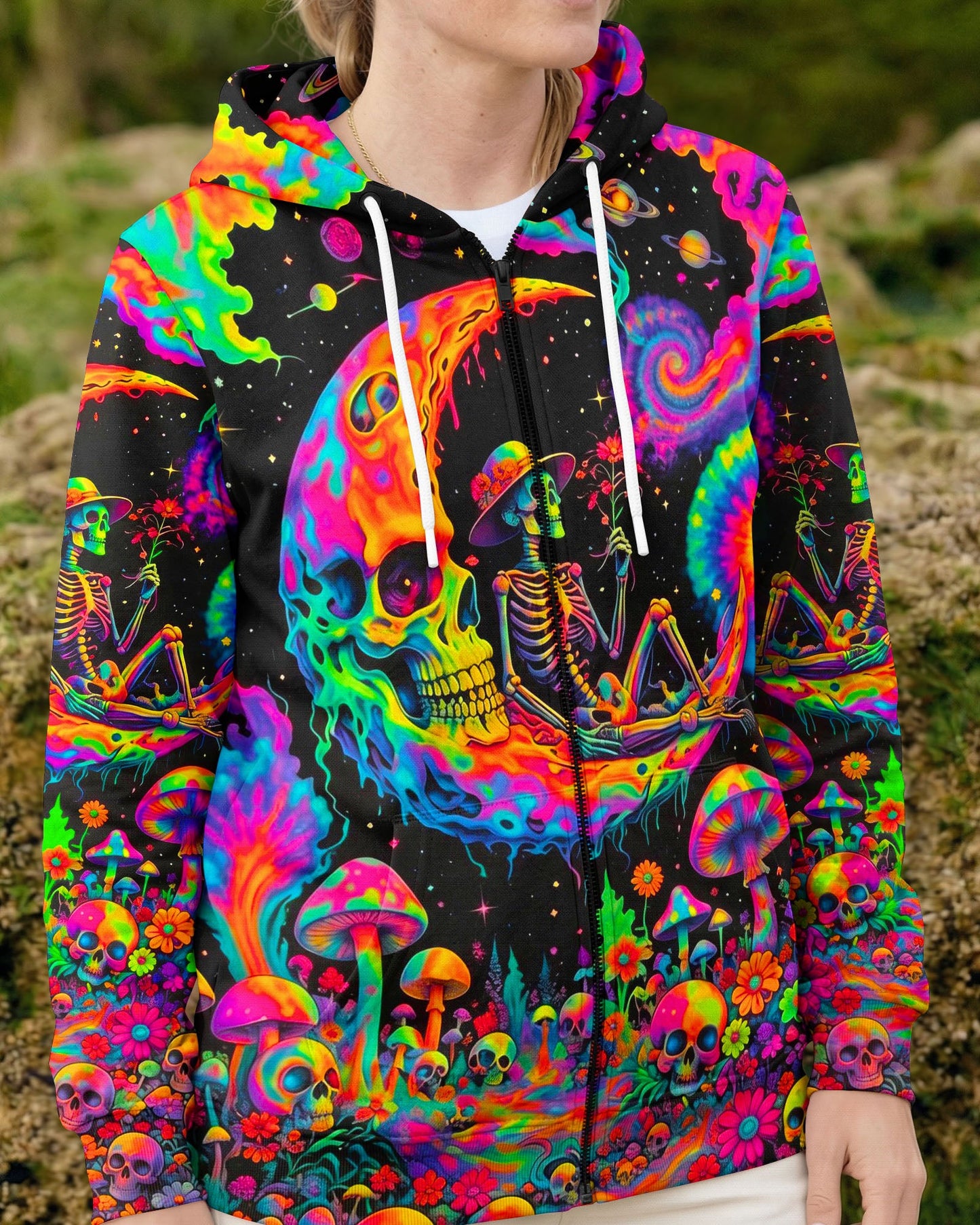 HIPPIE SKULL PSYCHEDELIC  ALL OVER PRINT  - TLNO0604261