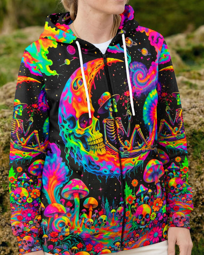 HIPPIE SKULL PSYCHEDELIC  ALL OVER PRINT  - TLNO0604261