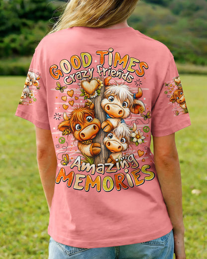 GOOD TIMES CRAZY FRIEND HIGHLAND COW ALL OVER PRINT - TLNO0807263