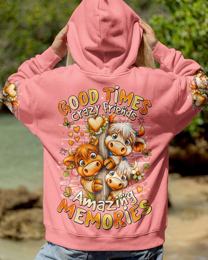 GOOD TIMES CRAZY FRIEND HIGHLAND COW ALL OVER PRINT - TLNO0807263