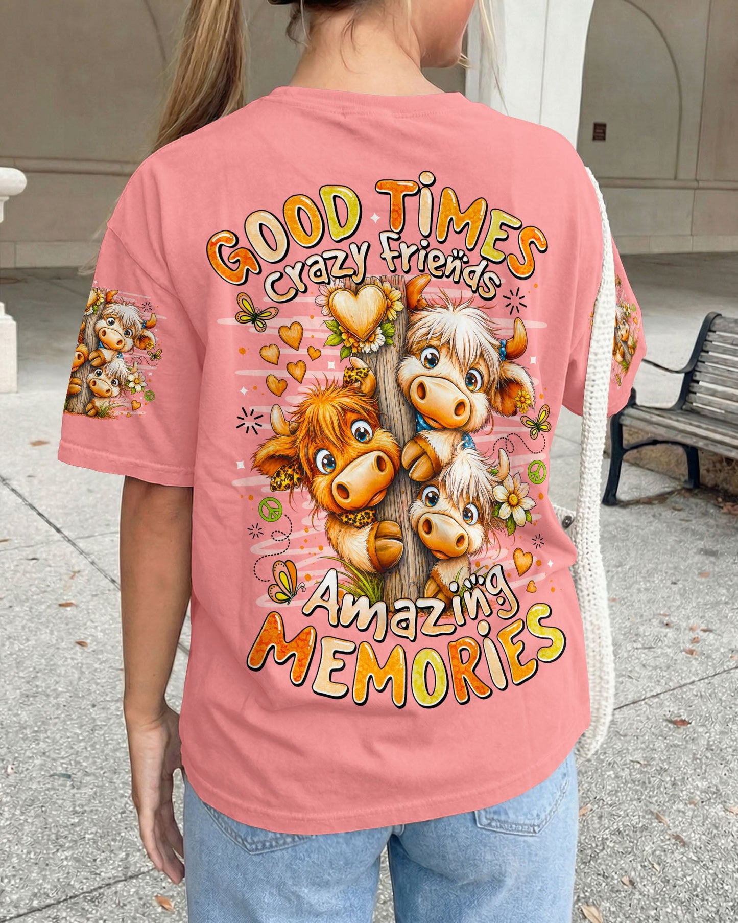 GOOD TIMES CRAZY FRIEND HIGHLAND COW ALL OVER PRINT - TLNO0807263
