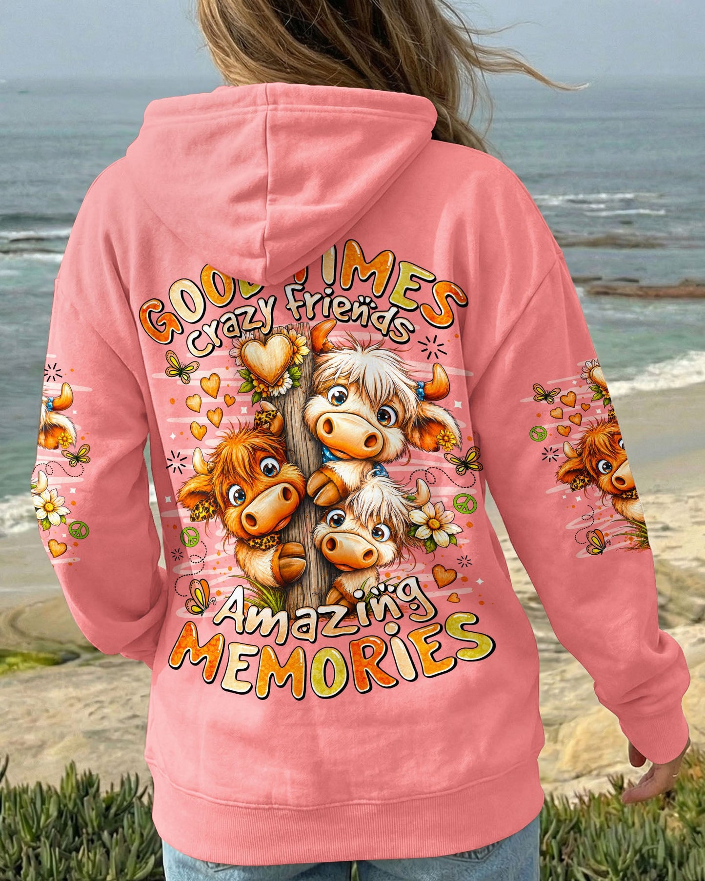 GOOD TIMES CRAZY FRIEND HIGHLAND COW ALL OVER PRINT - TLNO0807263