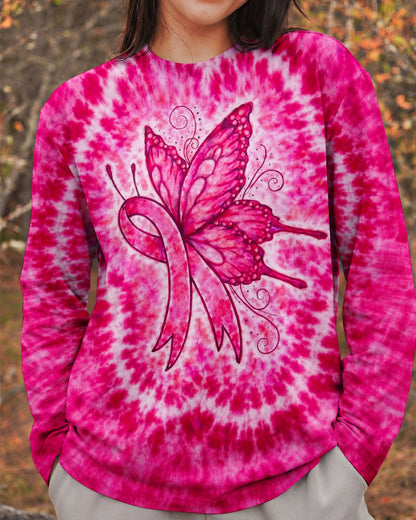 RIBBON BREAST CANCER AWARENESS PINK SWIRL ALL OVER PRINT  - TLNO0904262