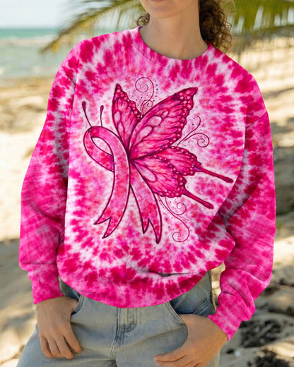 RIBBON BREAST CANCER AWARENESS PINK SWIRL ALL OVER PRINT  - TLNO0904262