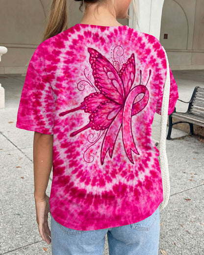 RIBBON BREAST CANCER AWARENESS PINK SWIRL ALL OVER PRINT  - TLNO0904262