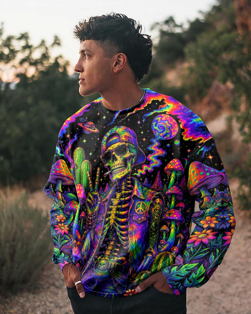 SKELETON COSMIC DESERT ALL OVER PRINT   - TLNO1305261