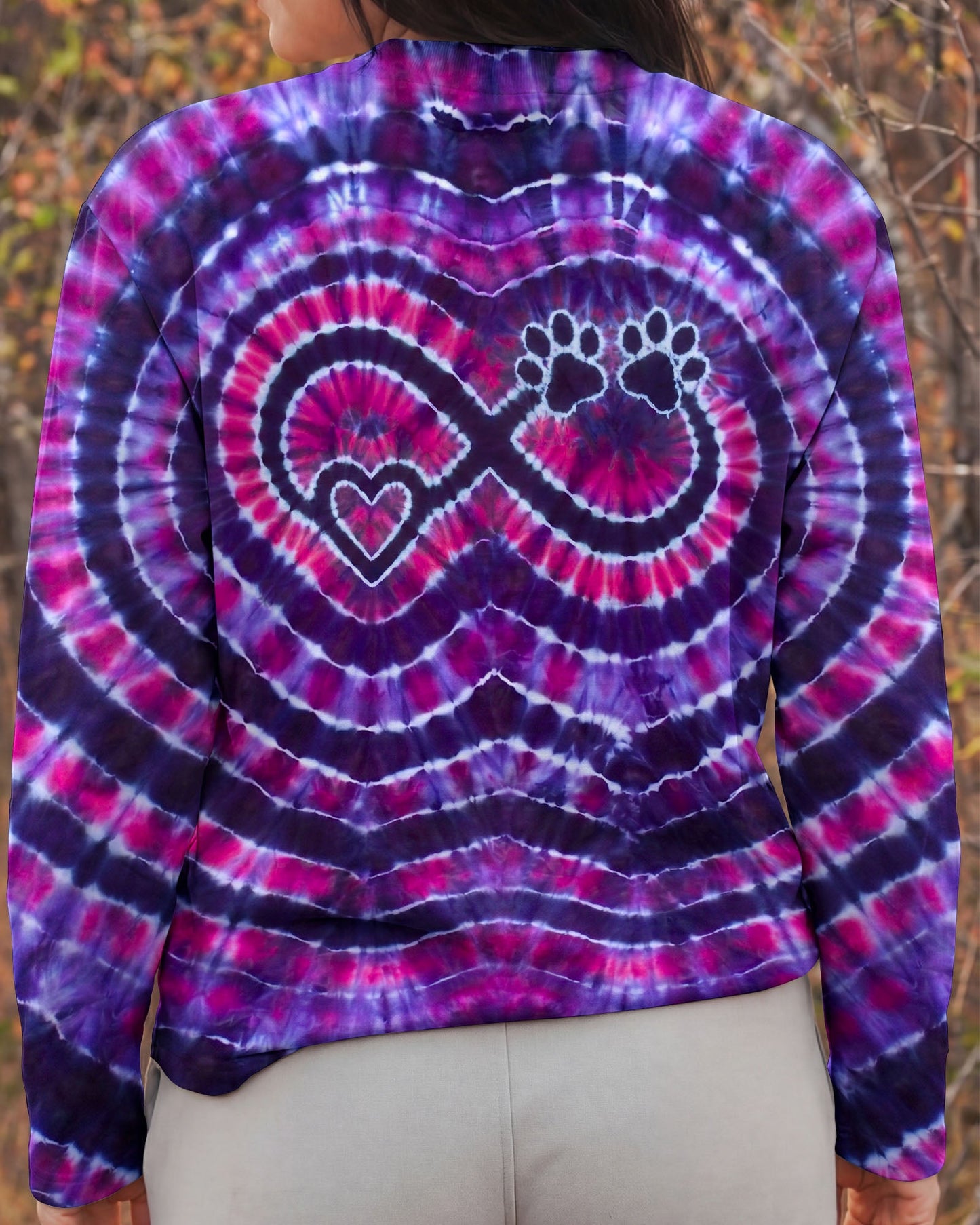 INFINITY HEART PAW PRINT SWIRL ALL OVER PRINT  - TLNO1506262