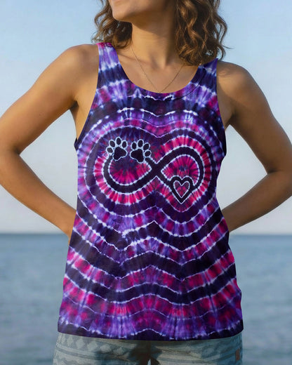 INFINITY HEART PAW PRINT SWIRL ALL OVER PRINT  - TLNO1506262