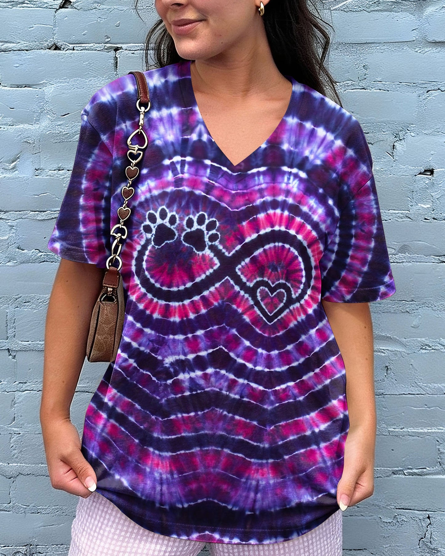 INFINITY HEART PAW PRINT SWIRL ALL OVER PRINT  - TLNO1506262