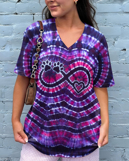INFINITY HEART PAW PRINT SWIRL ALL OVER PRINT  - TLNO1506262