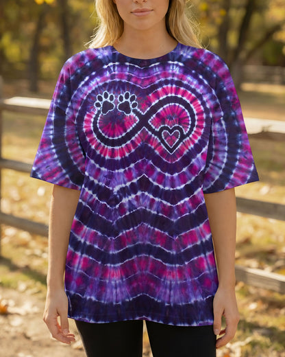 INFINITY HEART PAW PRINT SWIRL ALL OVER PRINT  - TLNO1506262