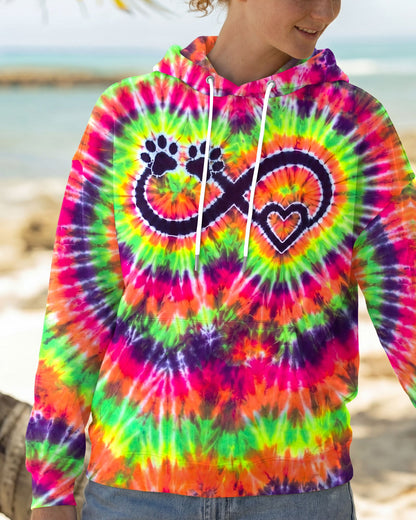INFINITY HEART PAW PRINT SWIRL ALL OVER PRINT  - TLNO1606263