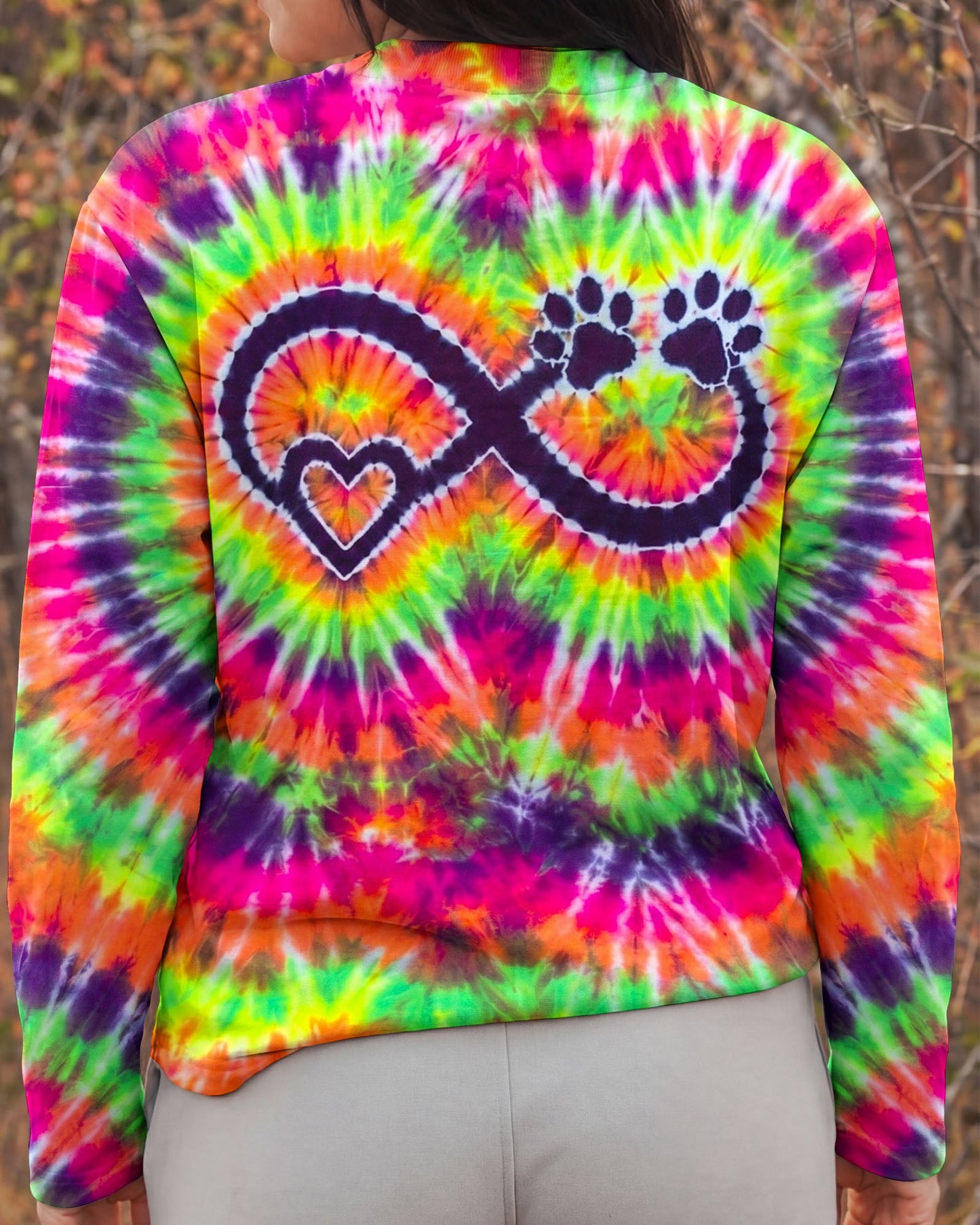 INFINITY HEART PAW PRINT SWIRL ALL OVER PRINT  - TLNO1606263