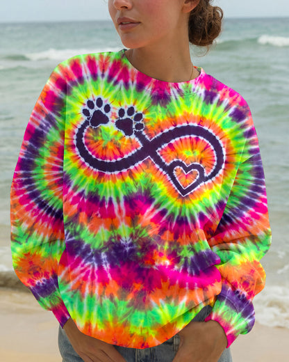 INFINITY HEART PAW PRINT SWIRL ALL OVER PRINT  - TLNO1606263