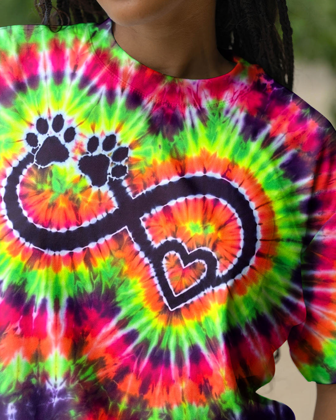 INFINITY HEART PAW PRINT SWIRL ALL OVER PRINT  - TLNO1606263